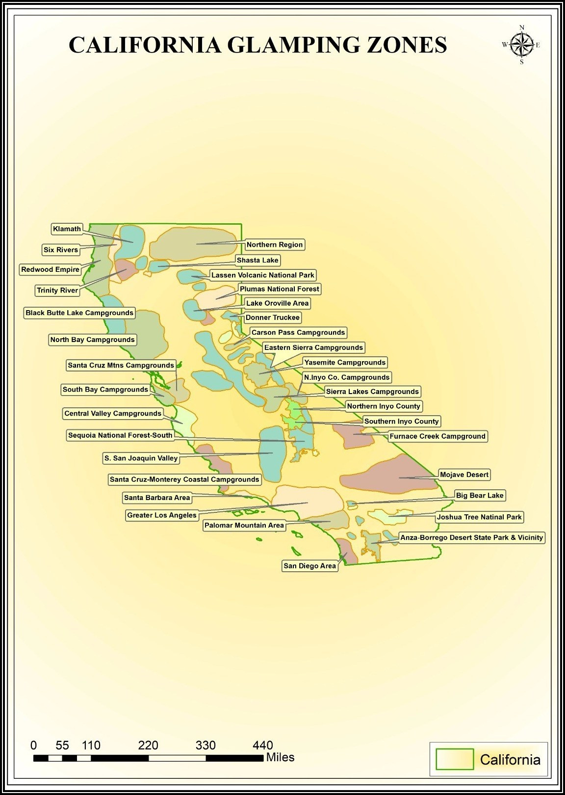California Glamping Zone Identification
